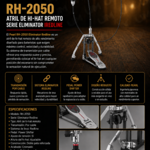 PEARL – RH-2050 – ATRIL DE HI-HAT REMOTO SERIE ELIMINATOR IREDLINE