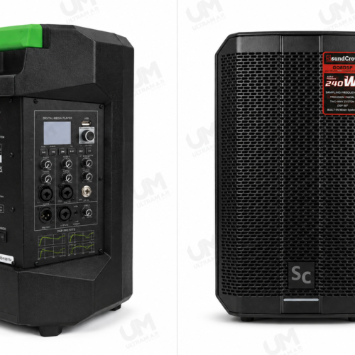 SoundCrow | GO8DSP | Parlante Activo Profesional 8" 400W RMS DSP Bluetooth
