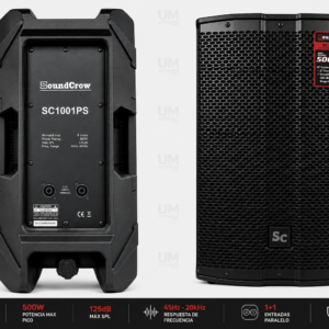 SoundCrow SC1001PS Parlante Activo Profesional 10" DSP 500W RMS