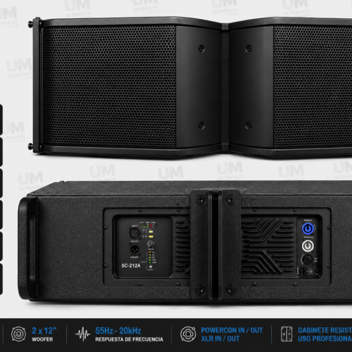 SoundCrow SC210A Line Array Activo Bi-Amplificado Profesional.