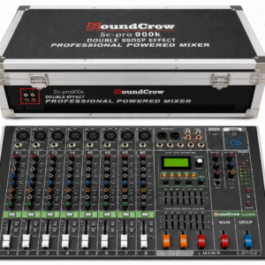 SoundCrow SC-PRO900K Consola Amplificada Profesional de 8 Canales