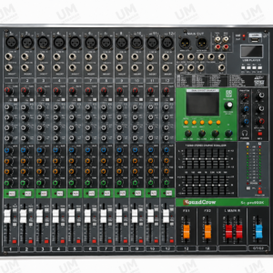 SoundCrow SC-PRO1200K Consola Amplificada Profesional de 12 Canales.