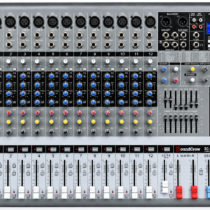 SoundCrow SC-PRO1260 Consola Amplificada Profesional de 12 Canales