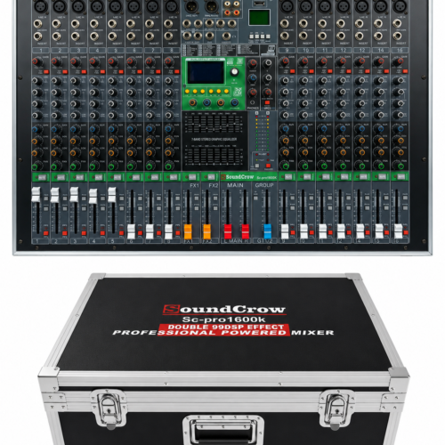 SoundCrow SC-PRO1600K Consola Amplificada Profesional con DSP