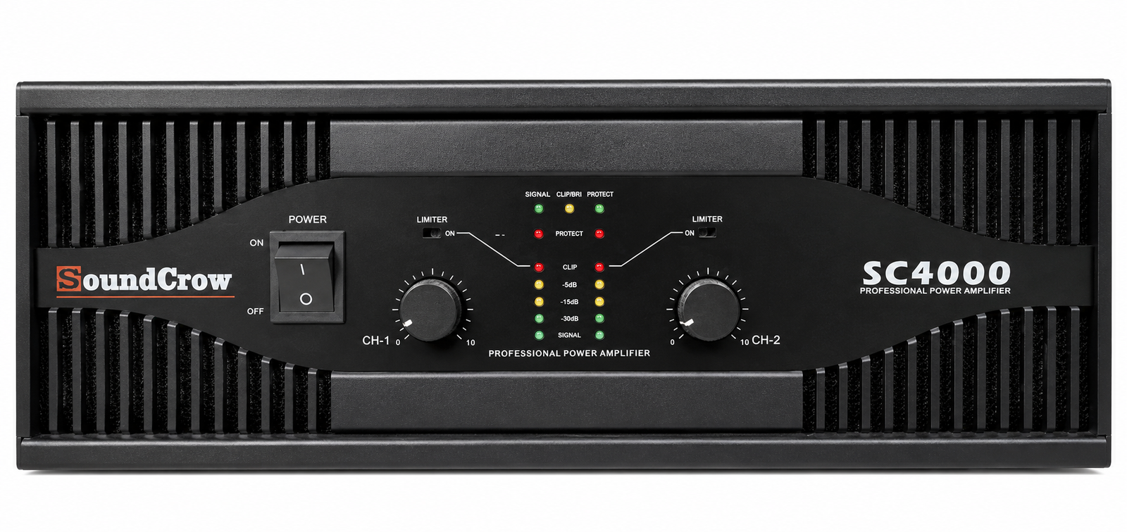 SoundCrow SC4000 Amplificador Profesional de Potencia de 2 Canales..