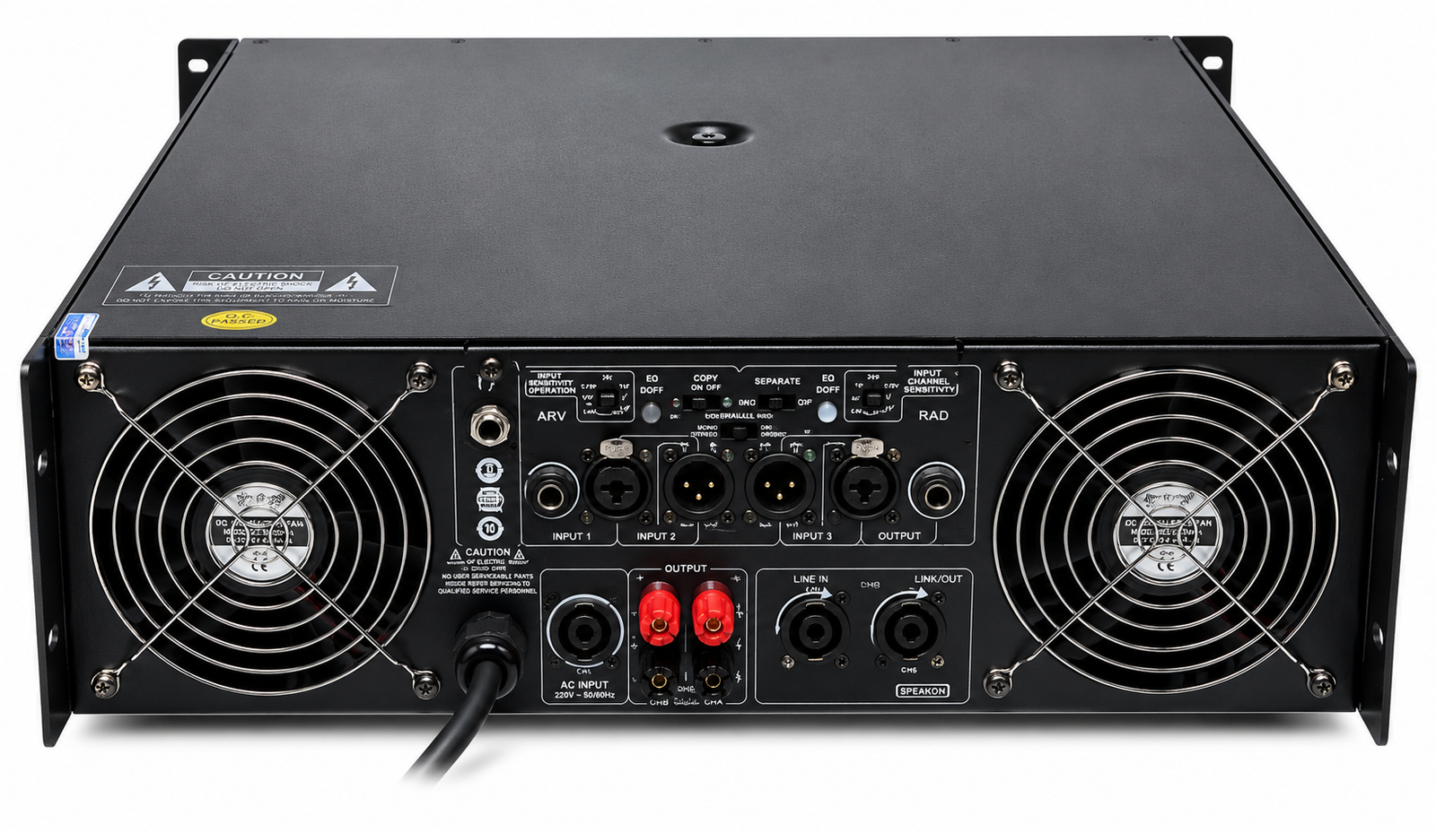SoundCrow SC5000 Amplificador Profesional de Potencia de 2 Canales.