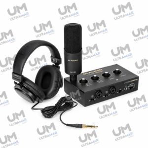 M-Audio M-Track Duo HD Pack | Interfaz USB-C con Micrófono y Audífonos