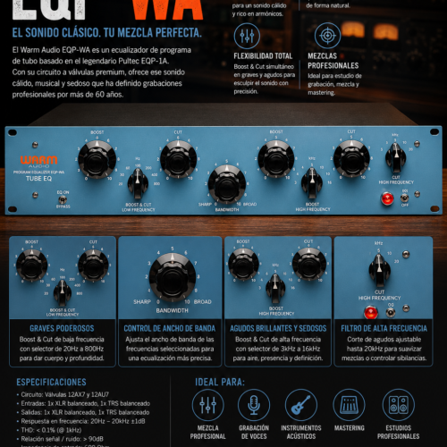 Warm Audio EQP-WA Ecualizador de Programa de Tubo