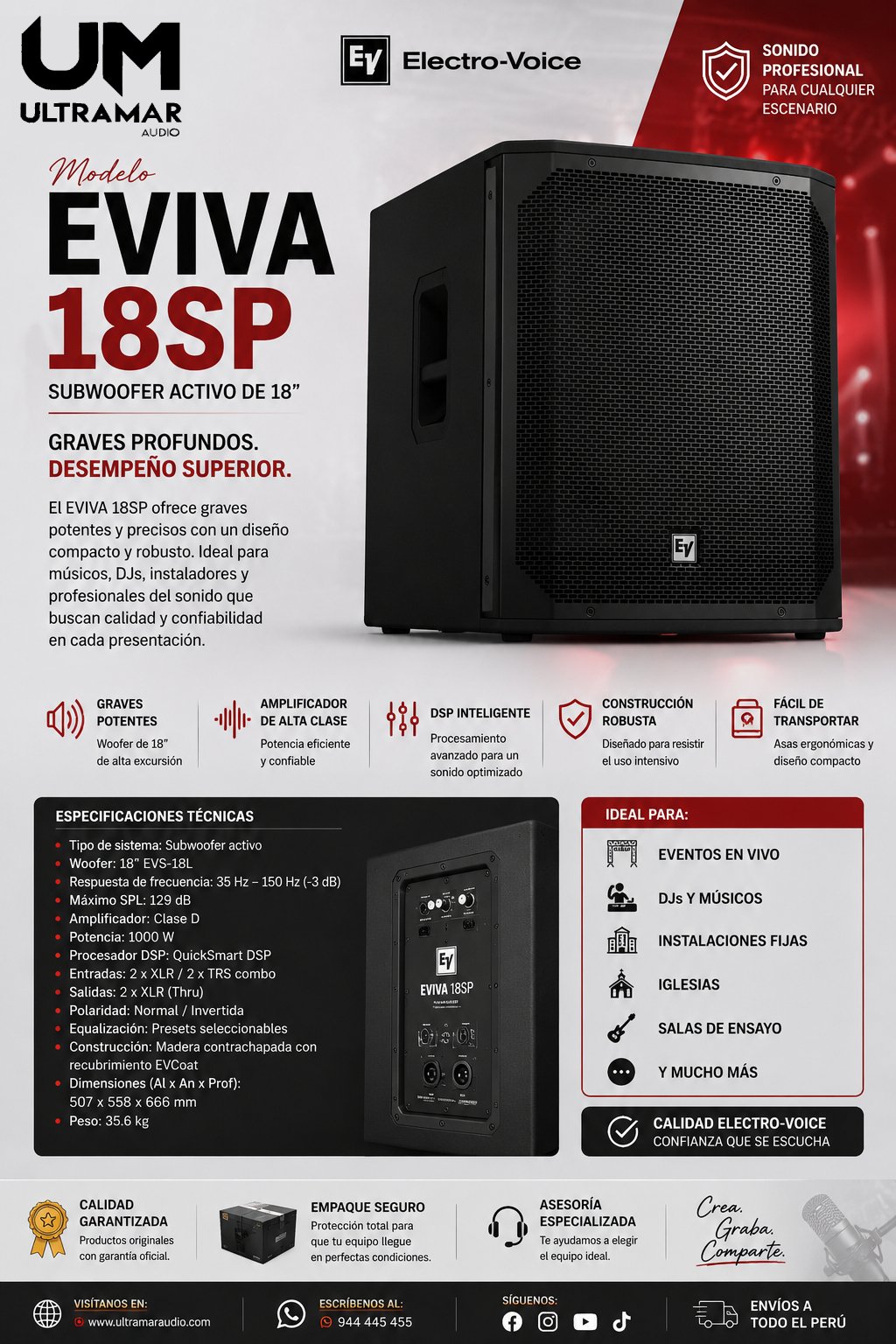 Electro-Voice EVIVA 18SP – Subwoofer activo