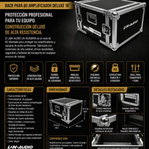 L&N-AUDIO LN-6UADHW RACK P/6U AMPLIFICADOR DELUXE 18″