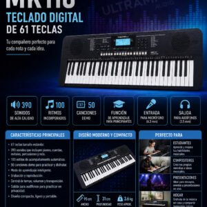 Medeli MK110 – Teclado Digital de 61 Teclas