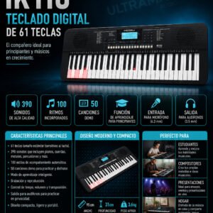 Medeli IK110 – Teclado Digital de 61 Teclas