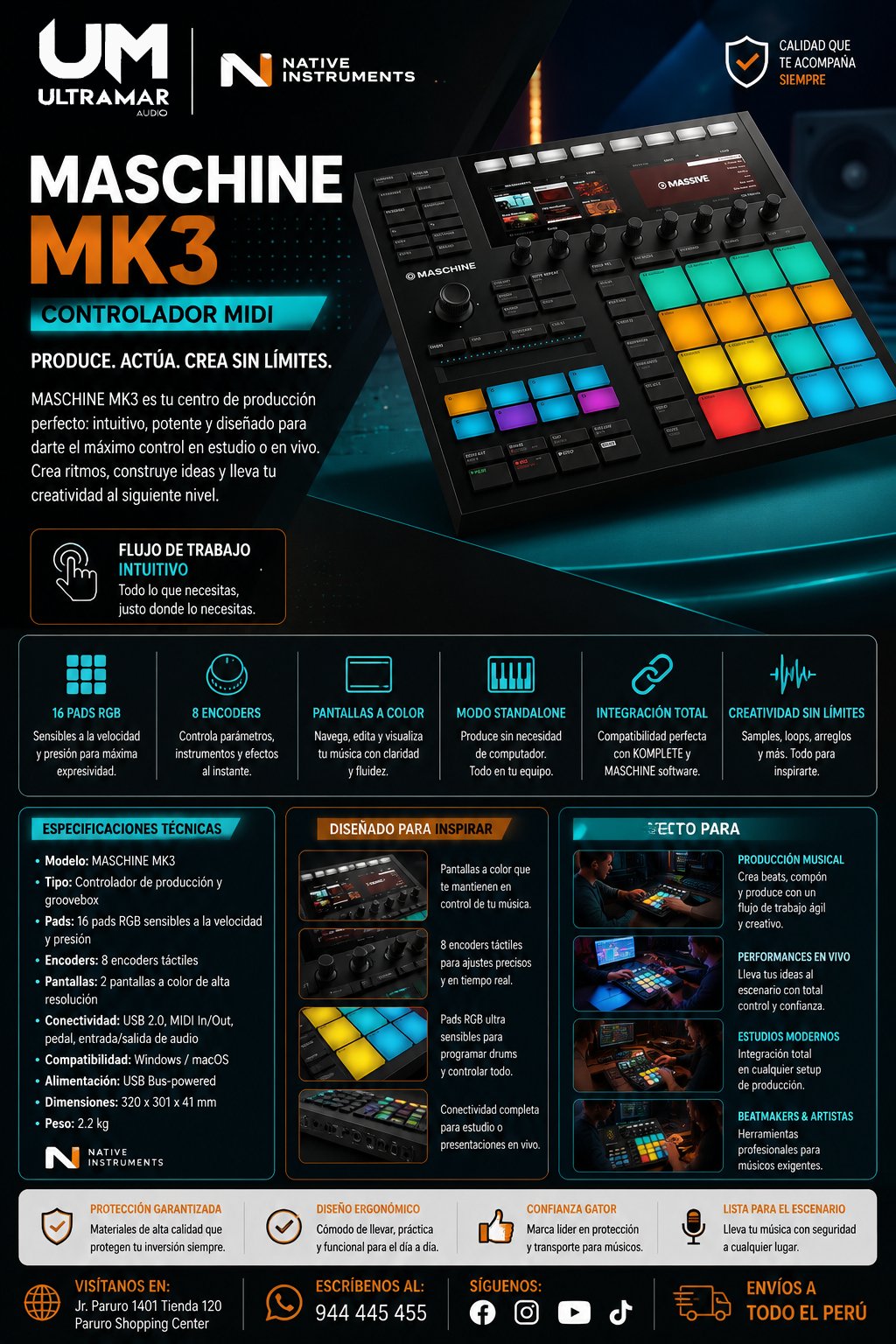 Native Instruments MASCHINE MK3 – Sistema Integrado de Producción Musical y Performance