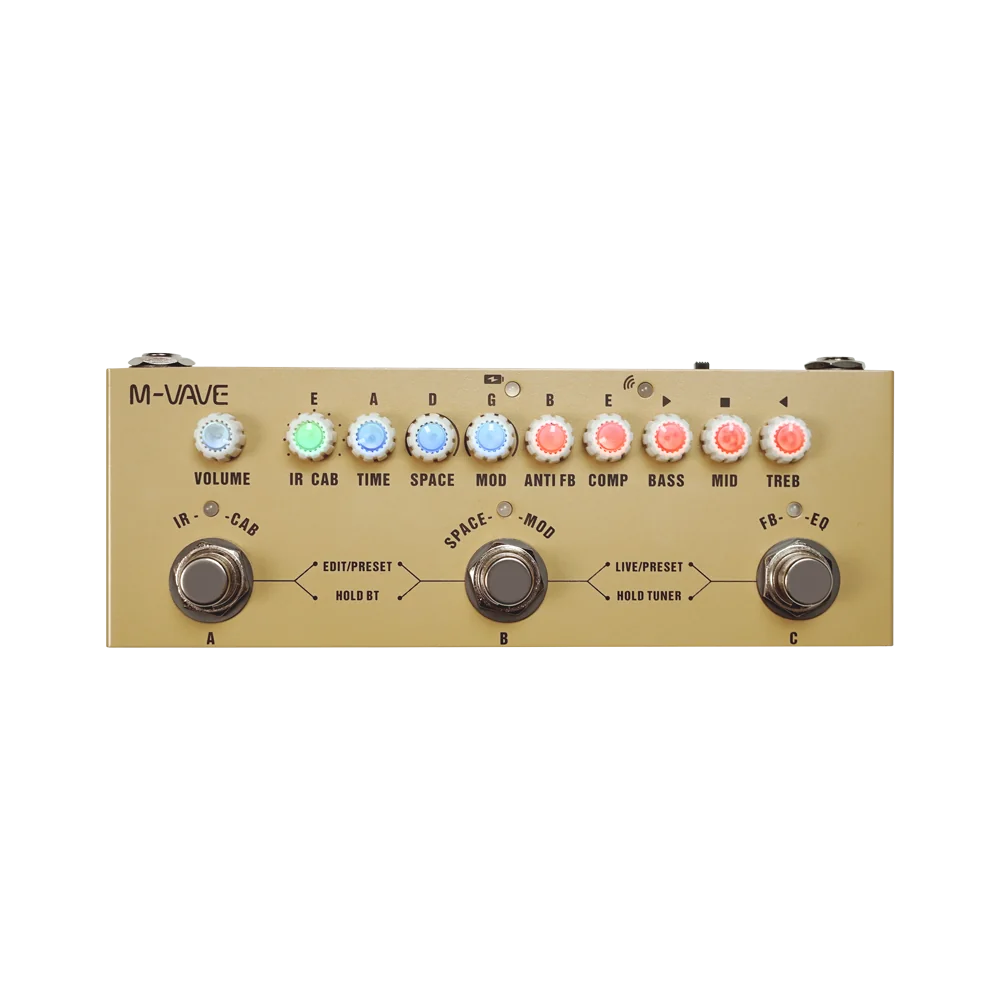 M-VAVE CUBE BABY AC | Pedal Multiefectos para Guitarra Electroacústica con 8 IR - Imagen 6