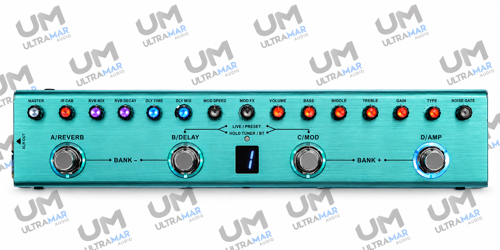 M-VAVE TANK-G | Pedal Multiefectos para Guitarra con 36 Presets y 8 IR CAB