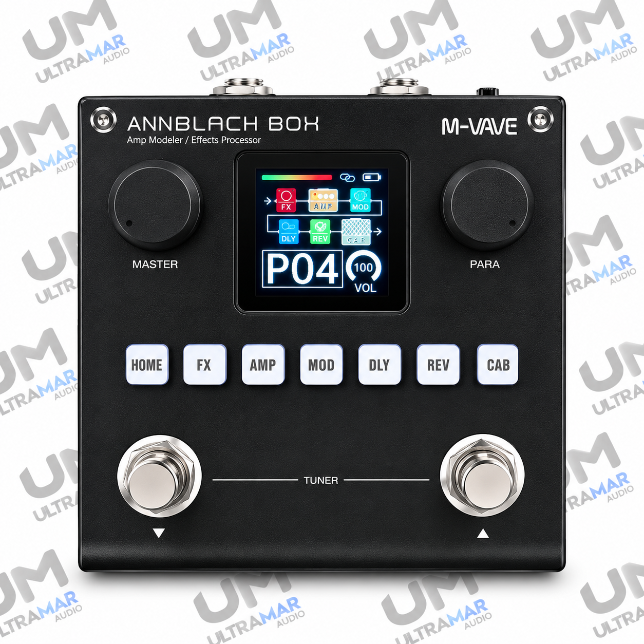 M-VAVE ANNBLACK BOX | Pedalera Multiefectos para Guitarra y Bajo con 20 Preamp e IR