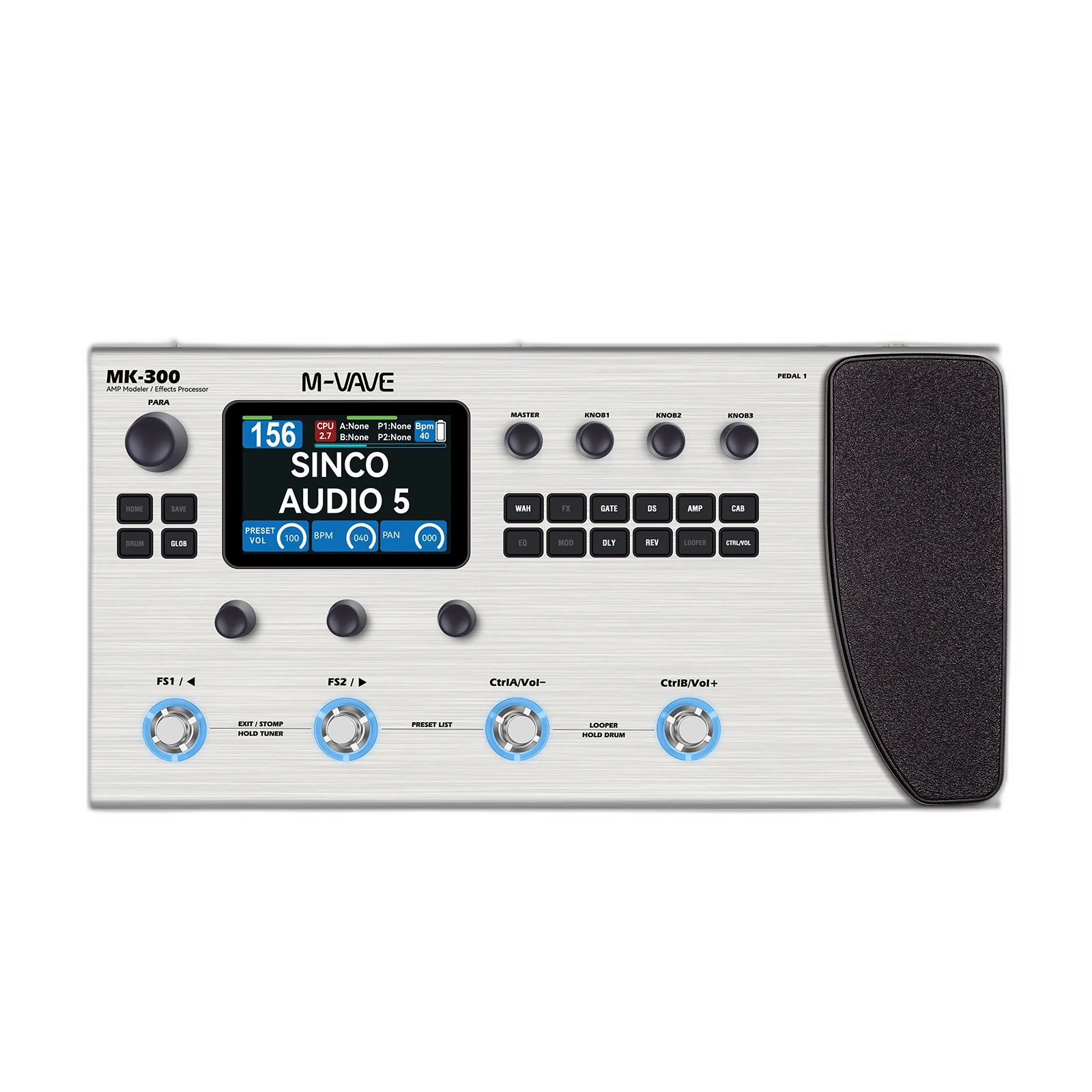 M-VAVE MK-300 | Multiefectos para Guitarra y Bajo con 320+ Efectos y Looper - Imagen 8