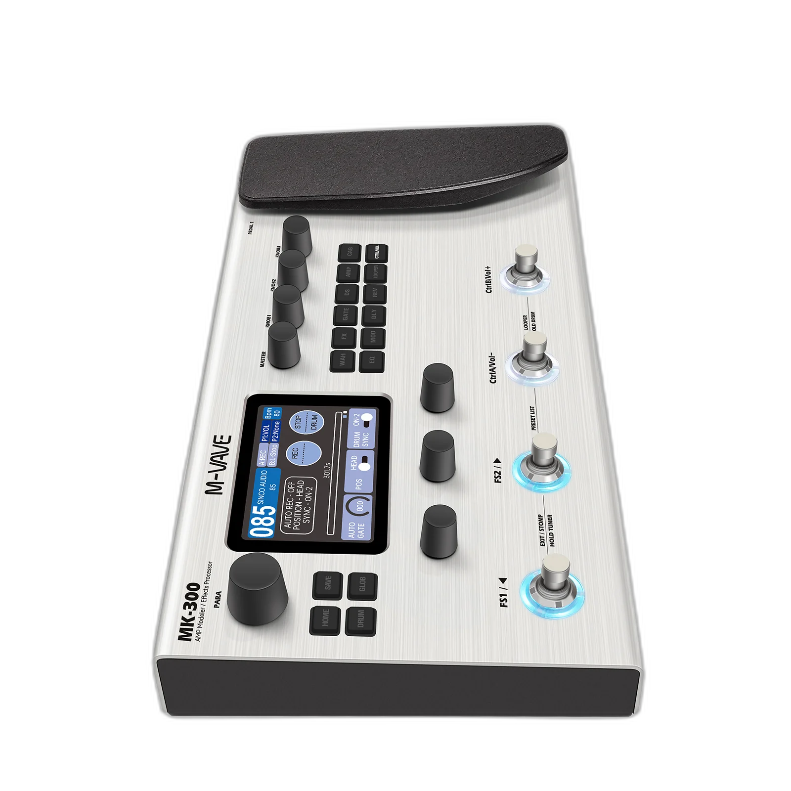 M-VAVE MK-300 | Multiefectos para Guitarra y Bajo con 320+ Efectos y Looper - Imagen 6