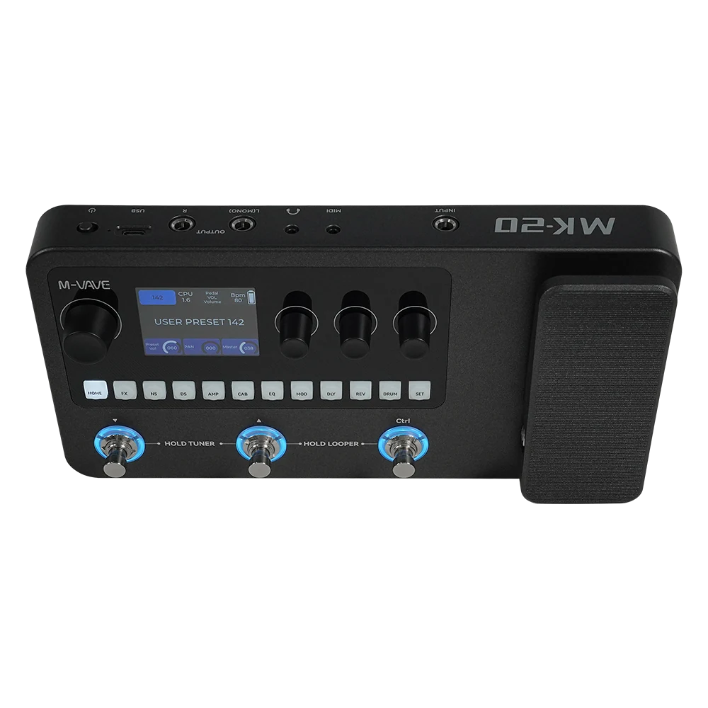 M-VAVE MK-20 | Pedalera Multiefectos para Guitarra y Bajo con 320+ Efectos - Imagen 12