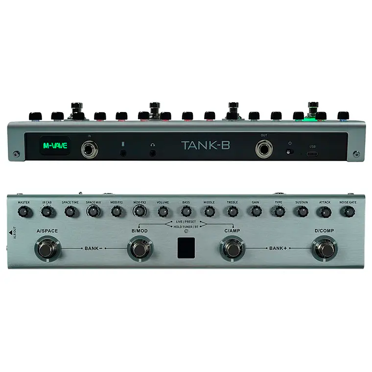 M-VAVE TANK-B | Pedal Multiefectos para Bajo con 36 Presets y 8 IR CAB - Imagen 2