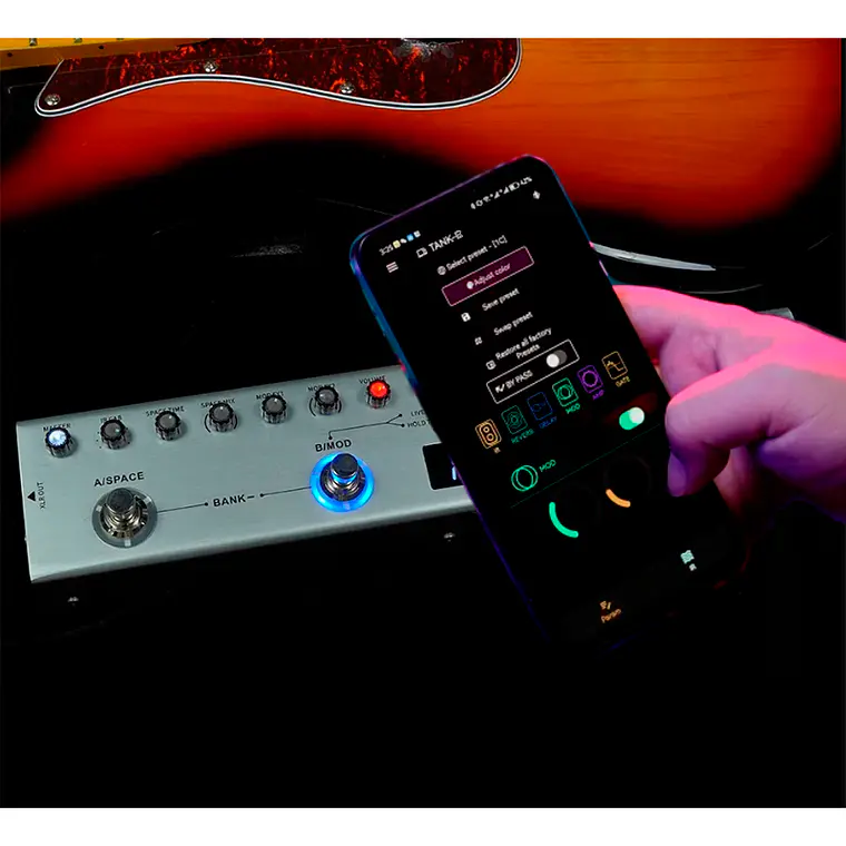 M-VAVE TANK-B | Pedal Multiefectos para Bajo con 36 Presets y 8 IR CAB - Imagen 4