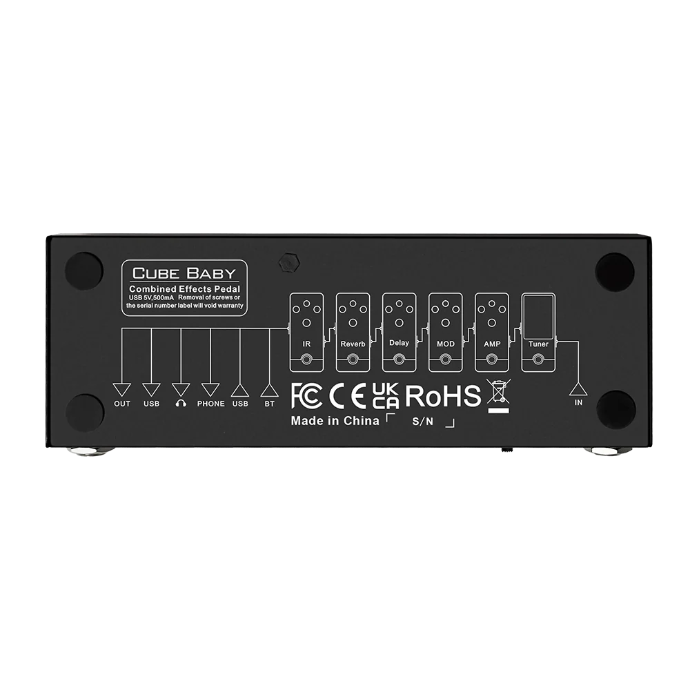 M-VAVE CUBE BABY | Pedal Multiefectos para Guitarra Eléctrica con 8 IR CAB - Imagen 2