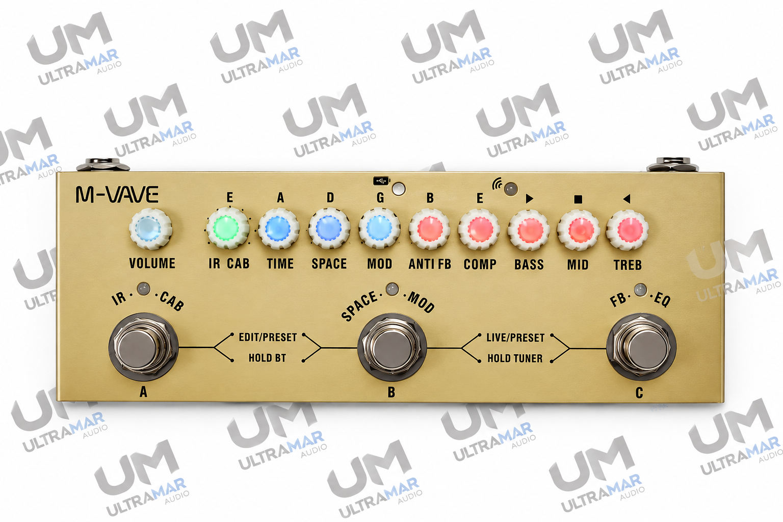 M-VAVE CUBE BABY AC | Pedal Multiefectos para Guitarra Electroacústica con 8 IR
