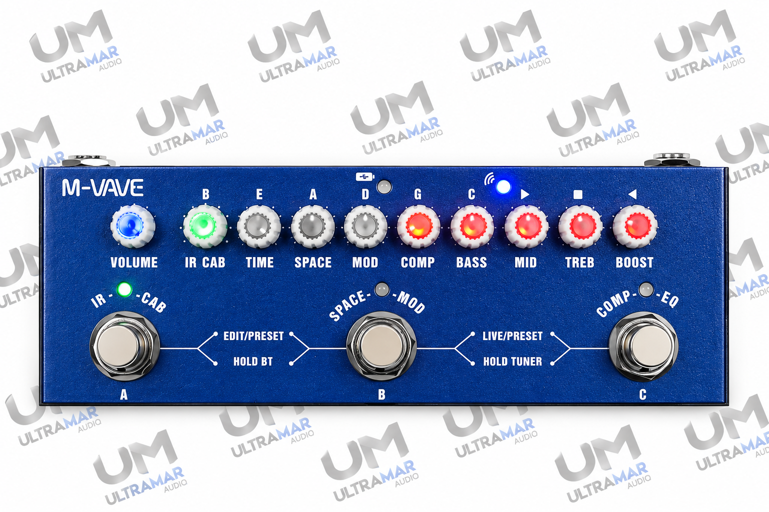 M-VAVE CUBE BABY BASS | Pedal Multiefectos para Bajo Eléctrico con 8 IR