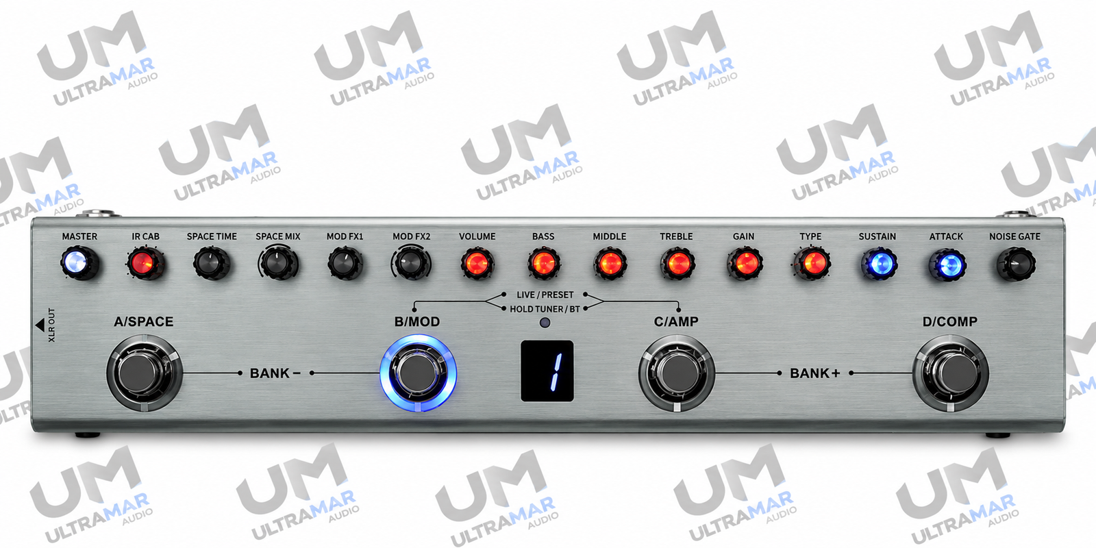 M-VAVE TANK-B | Pedal Multiefectos para Bajo con 36 Presets y 8 IR CAB