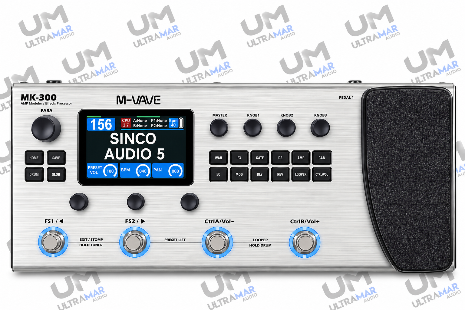 M-VAVE MK-300 | Multiefectos para Guitarra y Bajo con 320+ Efectos y Looper