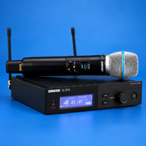 Sistema inalámbrico Shure SLXD24+/B87A con transmisor SLXD2+/B87A y micrófono Beta 87A