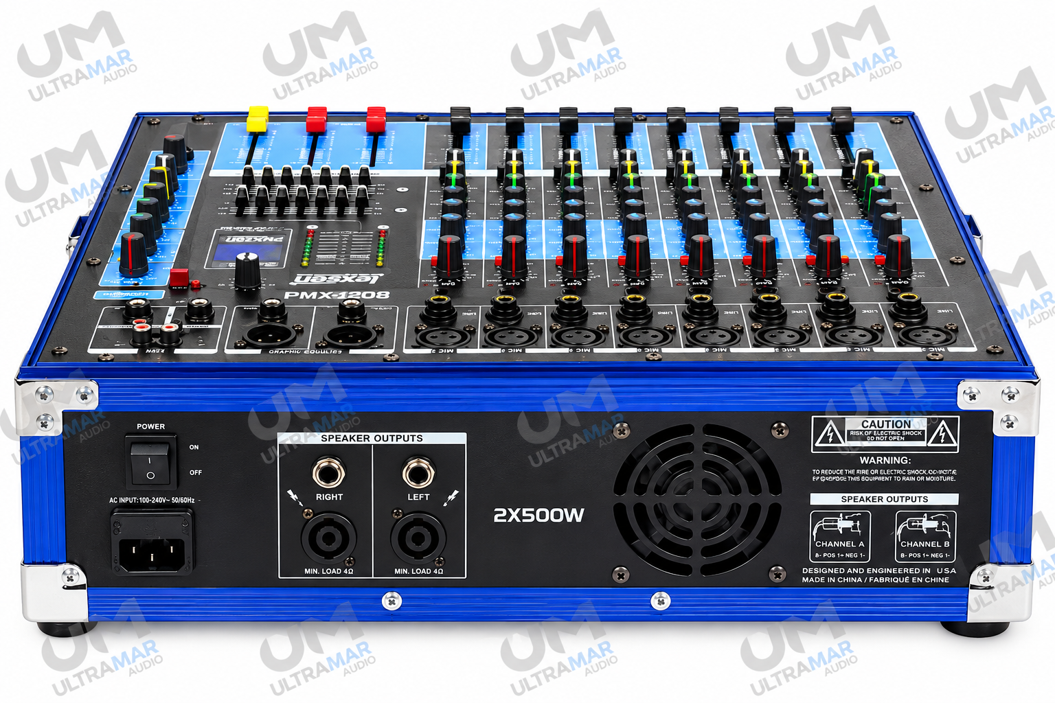 LEXSEN PMX-820B – Consola Amplificada de 8 Canales con Bluetooth, USB y 16 Efectos - Imagen 2