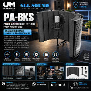 ALL SOUND PA-BKS - PANEL ACÚSTICO DE ESTUDIO PARA MICRÓFONO