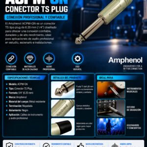 Amphenol ACPM-GN Conector TS Plug