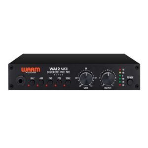 Warm Audio WA12 MKII Black | Preamplificador de micrófono analógico con DI y transformadores CineMag