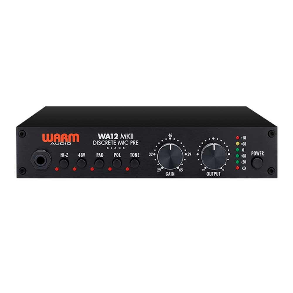 Warm Audio WA12 MKII Black | Preamplificador de micrófono analógico con DI y transformadores CineMag