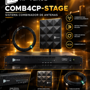 RF VENUE COMB4CP-STAGE PAQUETE PARA SISTEMA DE MONITOREO INTRAURICULARES DE 4 CANALES CON ANTENA CP STAGE
