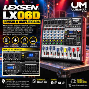 LEXSEN LX06D CONSOLA AMPLIFICADA