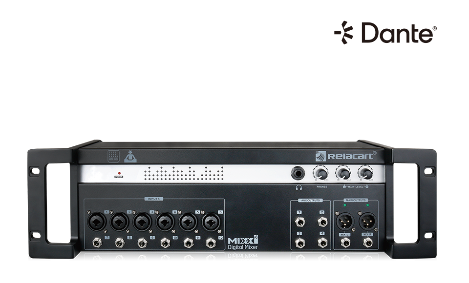 RELACART MIXX12 | Consola digital de 12 entradas con Dante - Imagen 3