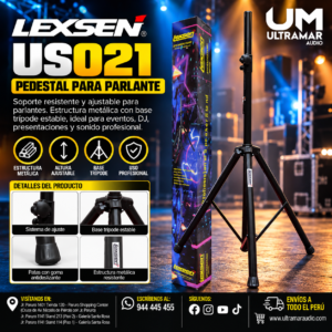 Lexsen US021 – Pedestal / Atril para Parlante con Sistema de Amortiguación (Trípode Reforzado)
