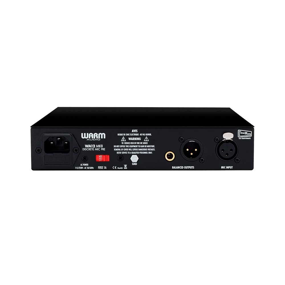 Warm Audio WA12 MKII Black | Preamplificador de micrófono analógico con DI y transformadores CineMag - Imagen 2
