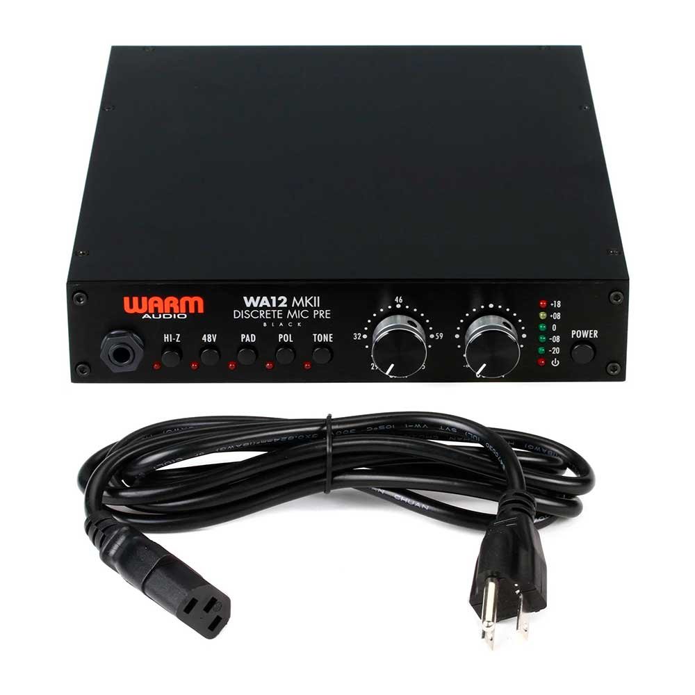 Warm Audio WA12 MKII Black | Preamplificador de micrófono analógico con DI y transformadores CineMag - Imagen 3