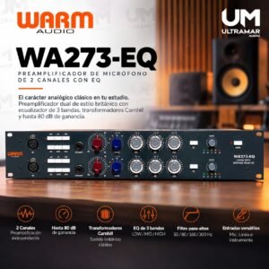 Warm Audio WA273 -EQ | Preamplificador de micrófono dual Clase A con transformadores Carnhill